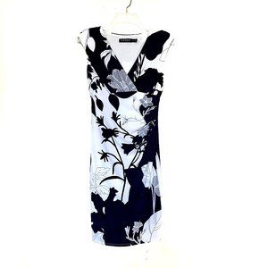 Lauren Navy White Floral Dress 0P